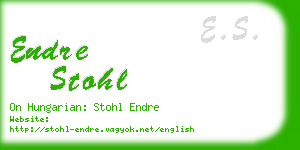 endre stohl business card